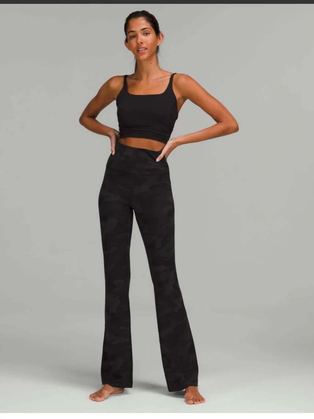 lululemon Groove Super-High-Rise Flared Pant *Nulu Camo Deep Coal